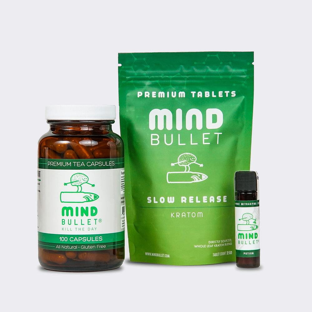 Mind Bullet® - Bundle - Capsules Bottle, Potion, Tablets